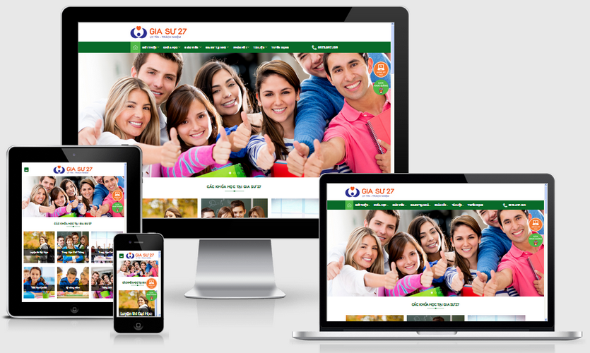 Thiết kế web Giáo dục - Trường học tại Vĩnh Phúc chuyên nghiệp